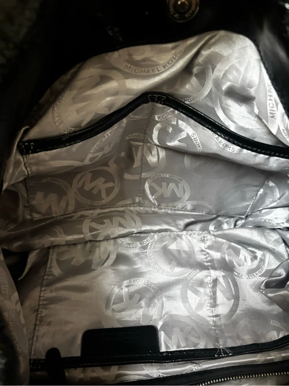 Michael Kors Black Patent Leather Shoulder Satchel . Like new no flaws